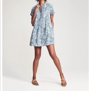 Faherty felina dress blue Kyoto blossom